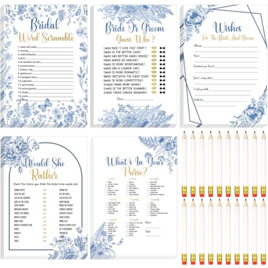 Party Games Bridal Shower - 145 Pieces Bridal Shower Game Bridal