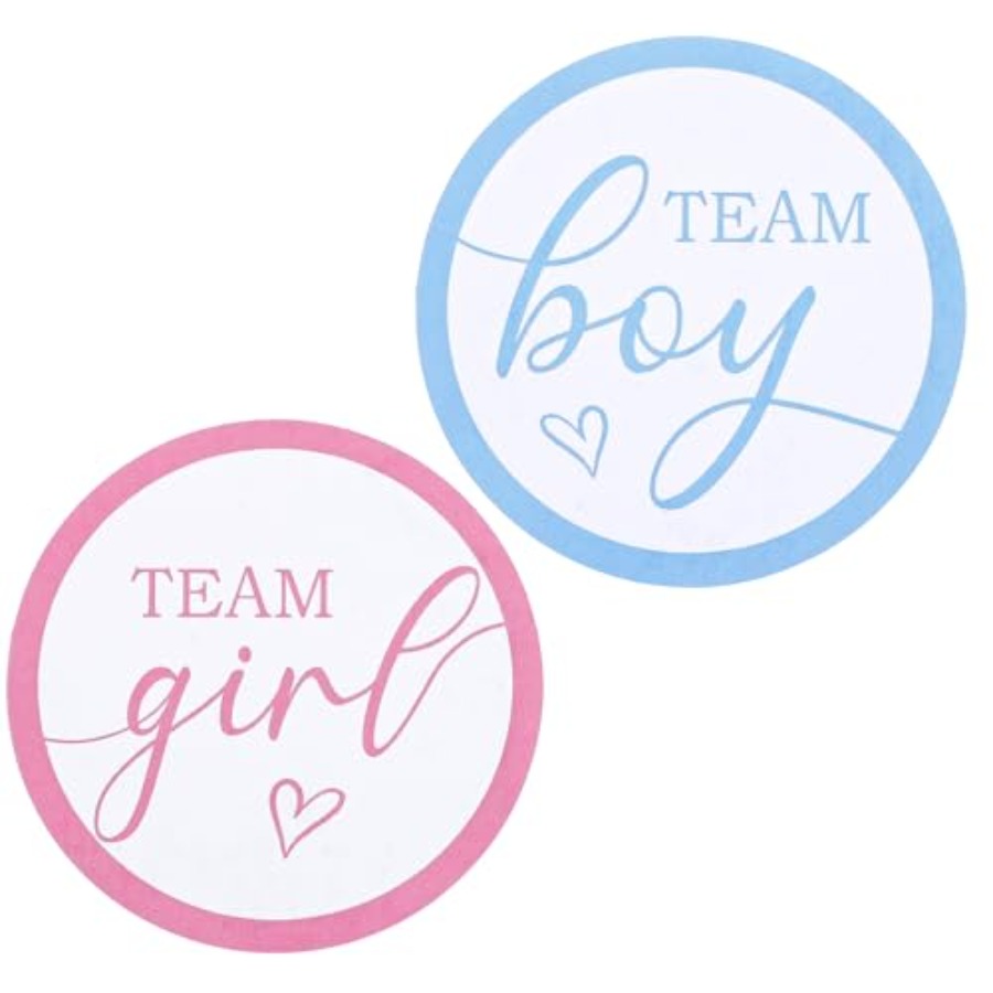 Party Games Baby Shower - 120 Pcs Gender Reveal Stickers Team