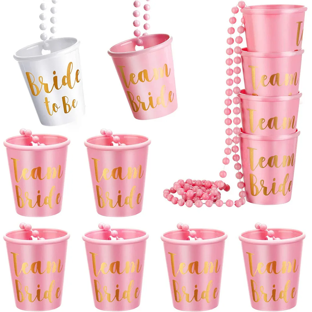 Party Games Bridal Shower - 12pcs Team Bride Shot Glass Necklace
