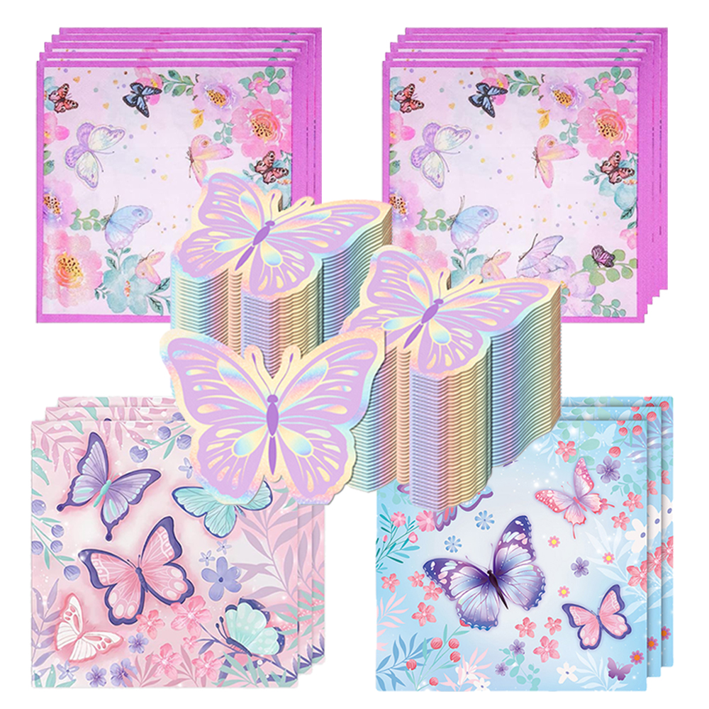 Party Games Baby Shower - 20/40/60Pcs Butterfly Shape Disposable Cocktail Paper