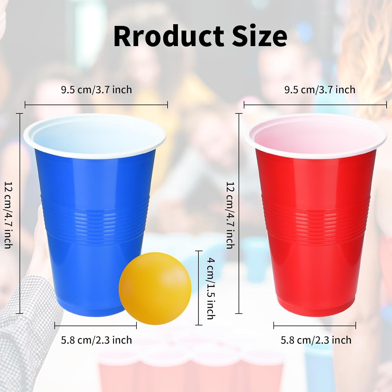 Cup Pong Game Set 22 Pcs 16 Oz - Party Games Jenga incelemesi ve fiyatı