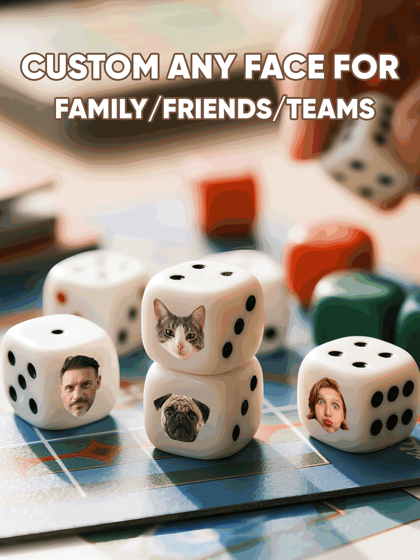 Custom Face Dice Personalized  - Party Games Christmas incelemesi ve fiyatı