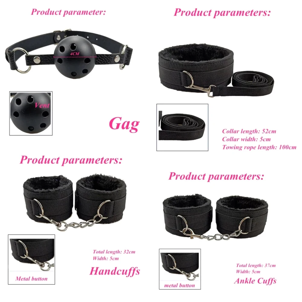 Leather BDSM Kit Handcuffs Sex - Party Games Couple incelemesi ve fiyatı