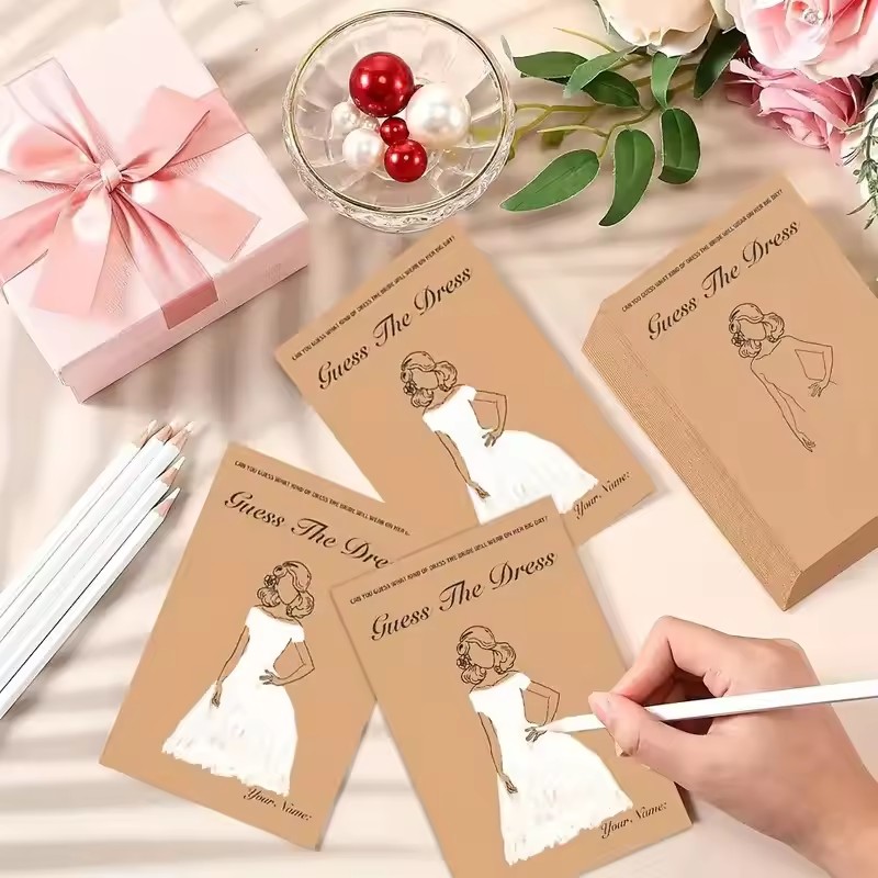 10/20Sets Guess Wedding Dress  - Party Games Bridal Shower incelemesi ve fiyatı