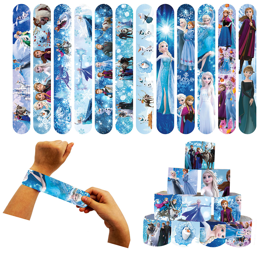 12Pcs Frozen Slap Bracelets Pa - Party Games Baby Shower incelemesi ve fiyatı