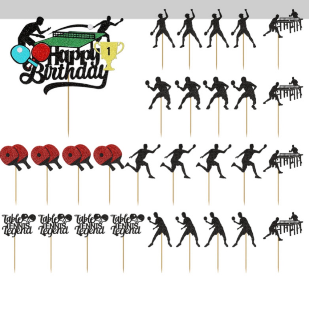 Ping Pong Cake Topper Happy Bi - Party Games Jenga incelemesi ve fiyatı