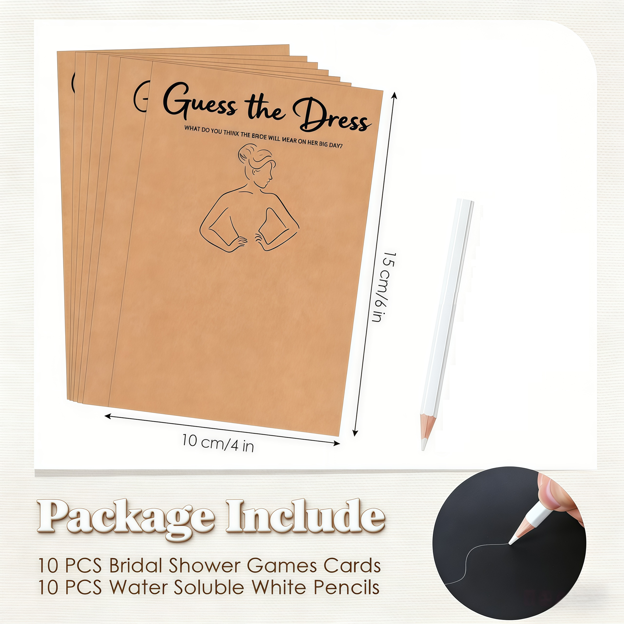 20PCS Guess The Dress Bridal S - Party Games Bridal Shower incelemesi ve fiyatı