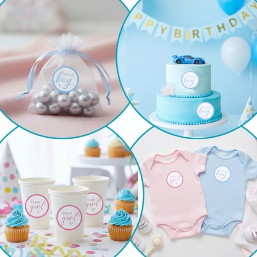 120 Pcs Gender Reveal Stickers - Party Games Baby Shower incelemesi ve fiyatı