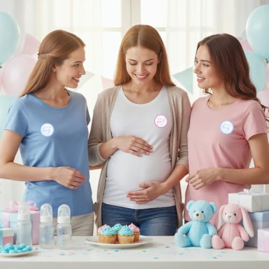 120 Pcs Gender Reveal Stickers - Party Games Baby Shower incelemesi ve fiyatı