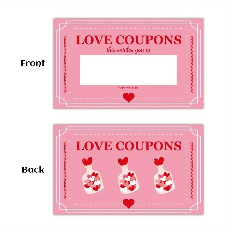 30 Pcs Pink Lucky Scratch Card - Party Games Couple incelemesi ve fiyatı