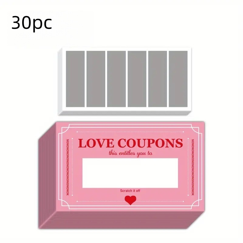 30 Pcs Pink Lucky Scratch Card - Party Games Couple incelemesi ve fiyatı