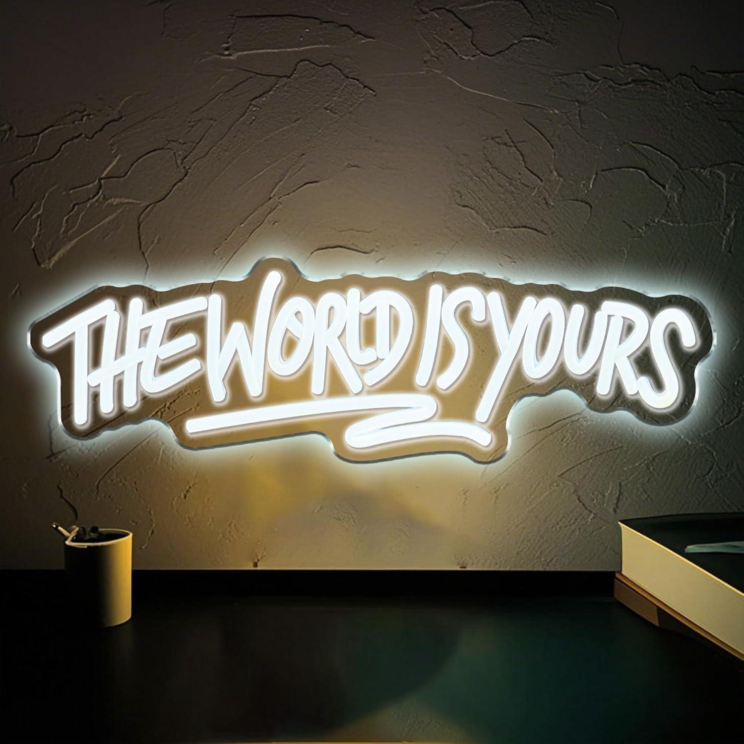 The World is Yours Neon Sign U - Party Games Birthday incelemesi ve fiyatı