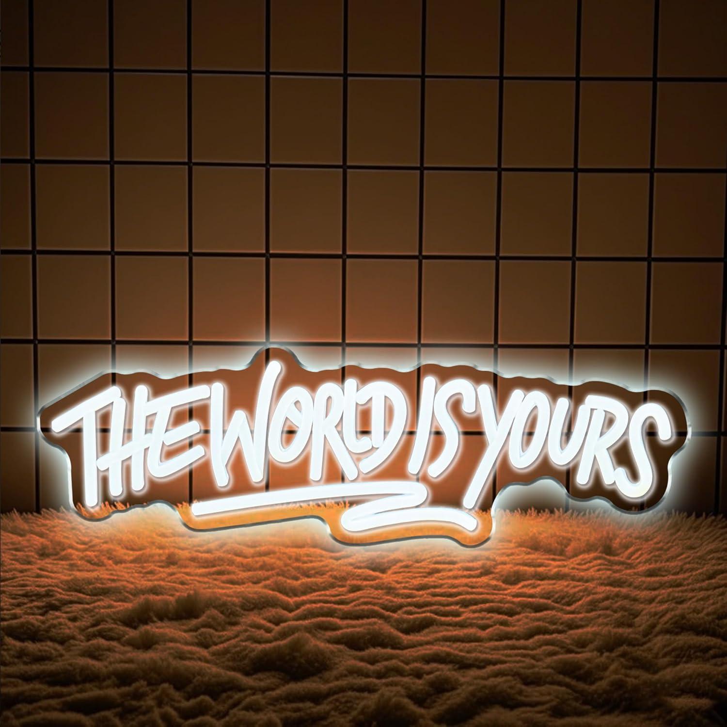 The World is Yours Neon Sign U - Party Games Birthday incelemesi ve fiyatı