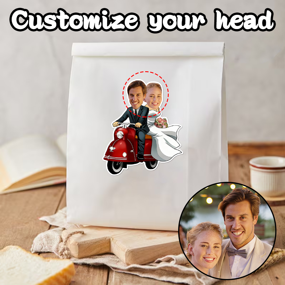Custom Face Stickers for Weddi - Party Games Couple incelemesi ve fiyatı