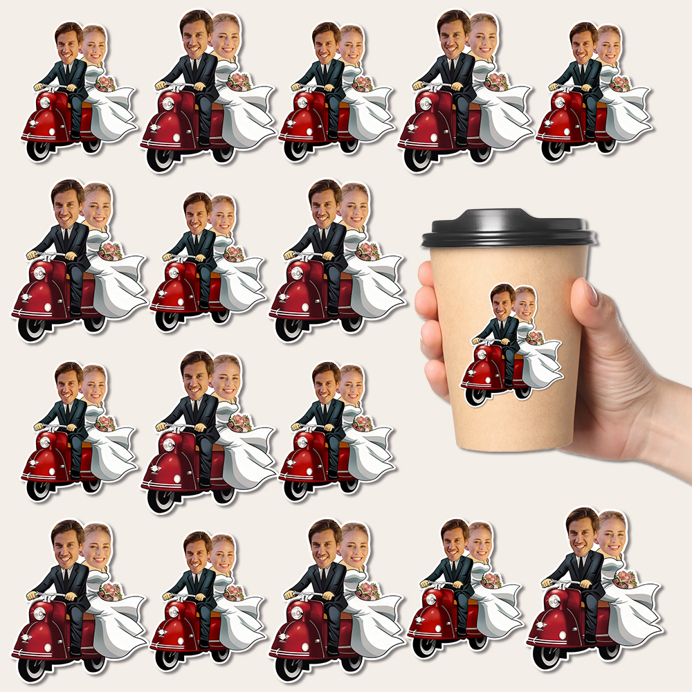 Custom Face Stickers for Weddi - Party Games Couple incelemesi ve fiyatı