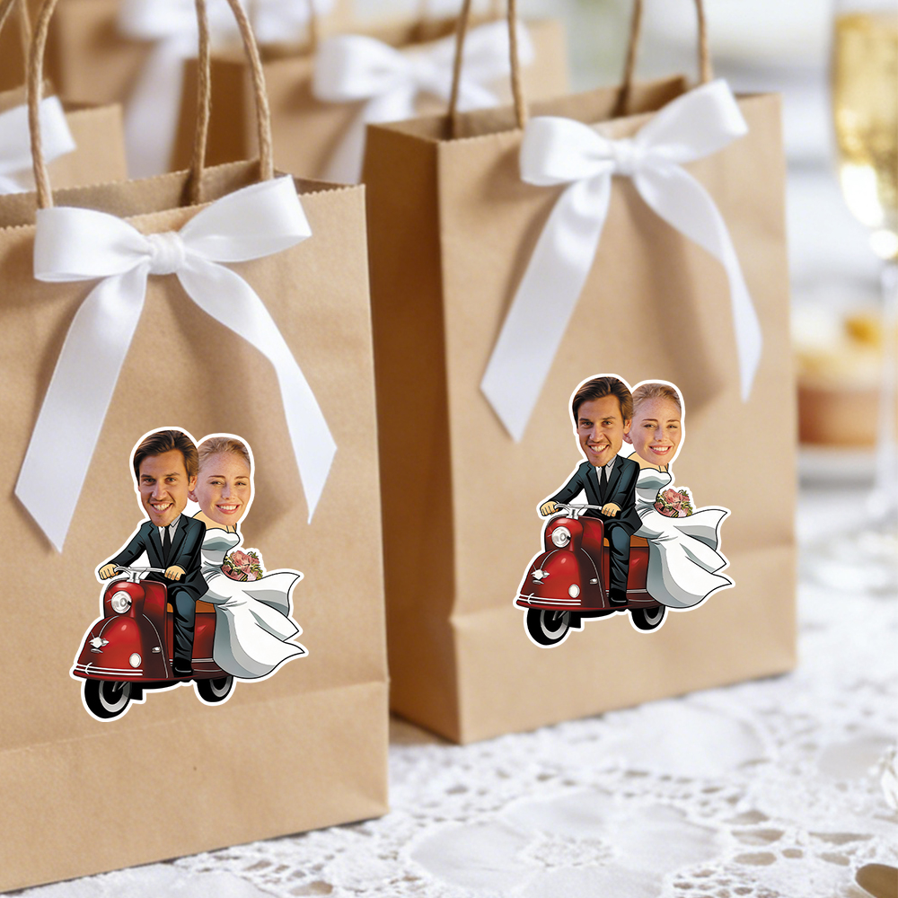 Custom Face Stickers for Weddi - Party Games Couple incelemesi ve fiyatı