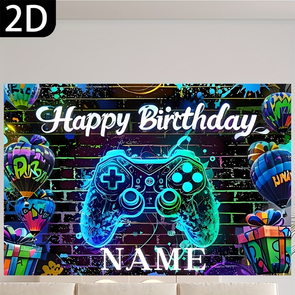 1pc  Personalized Neon Gamer H - Party Games Name incelemesi ve fiyatı