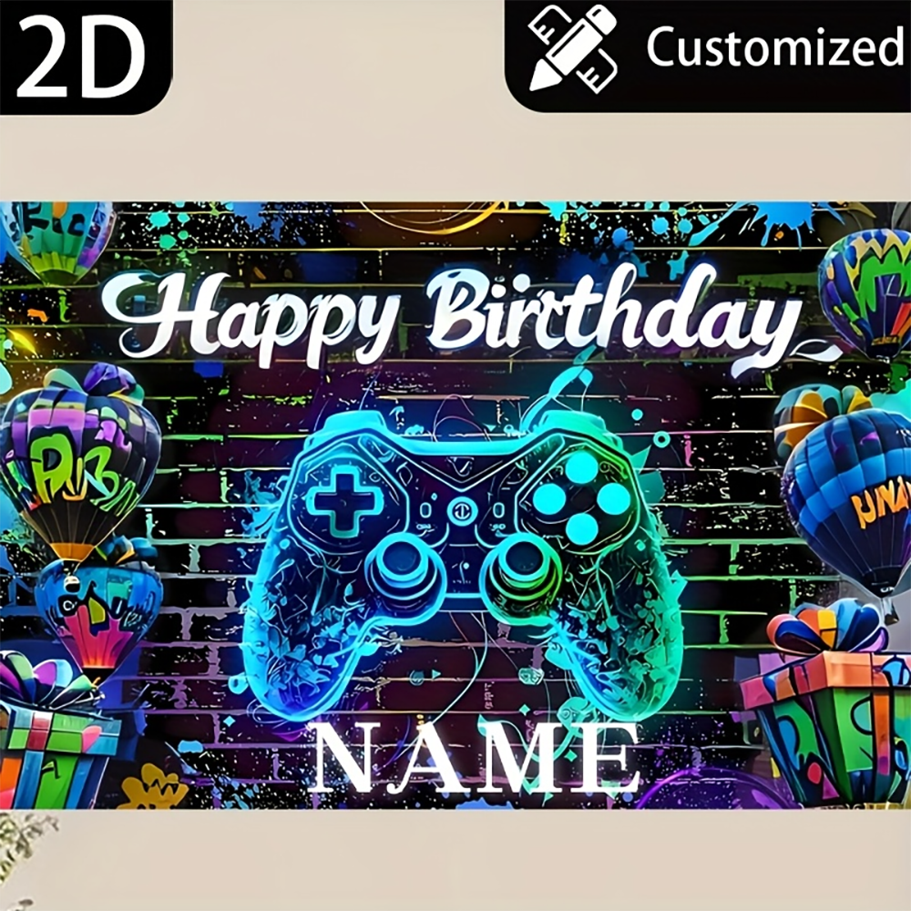 1pc  Personalized Neon Gamer H - Party Games Name incelemesi ve fiyatı