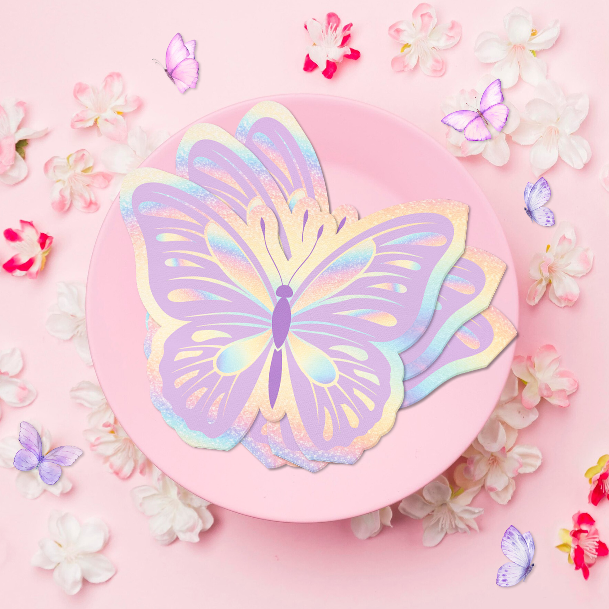 20/40/60Pcs Butterfly Shape Di - Party Games Baby Shower incelemesi ve fiyatı